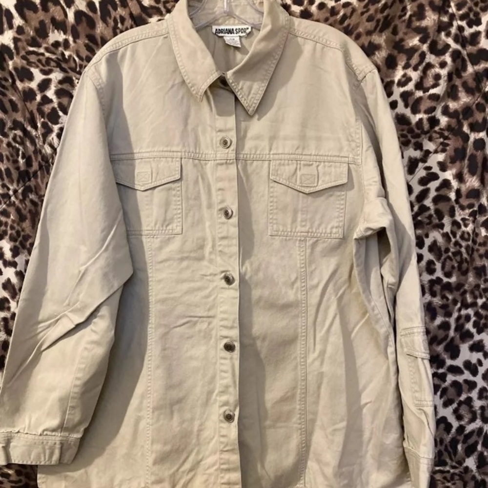 Adriana Sports Khaki Women’s Sz 20w Denim Jacket